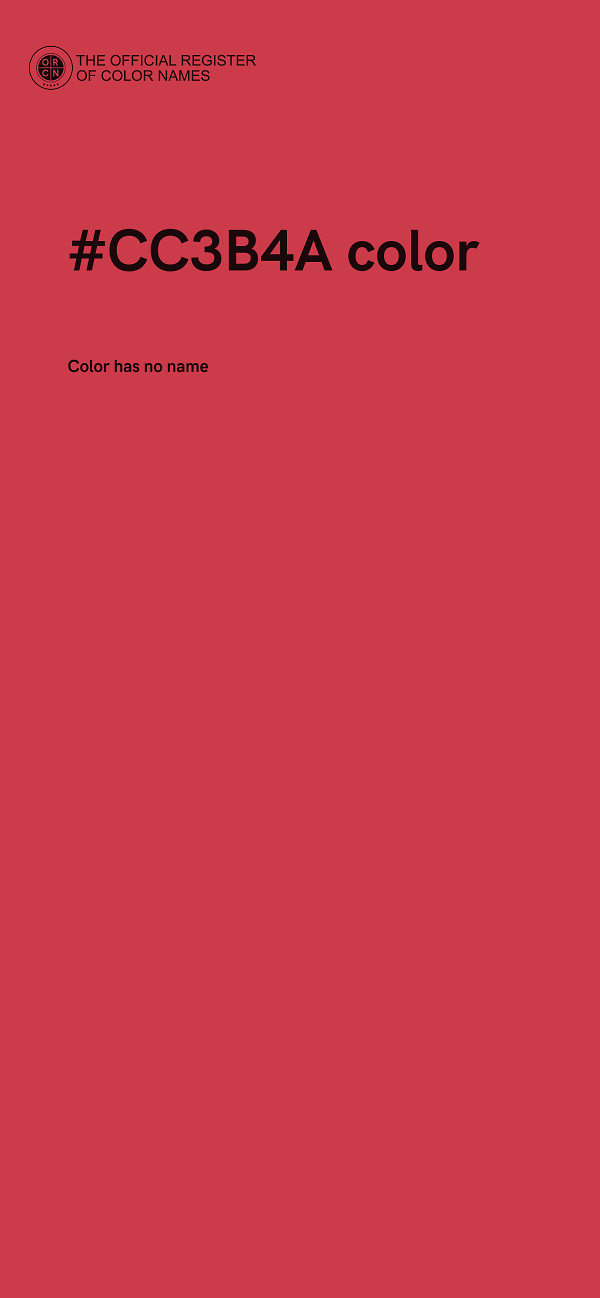 #CC3B4A color image