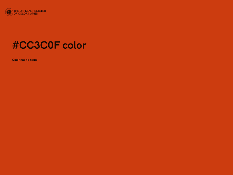 #CC3C0F color image