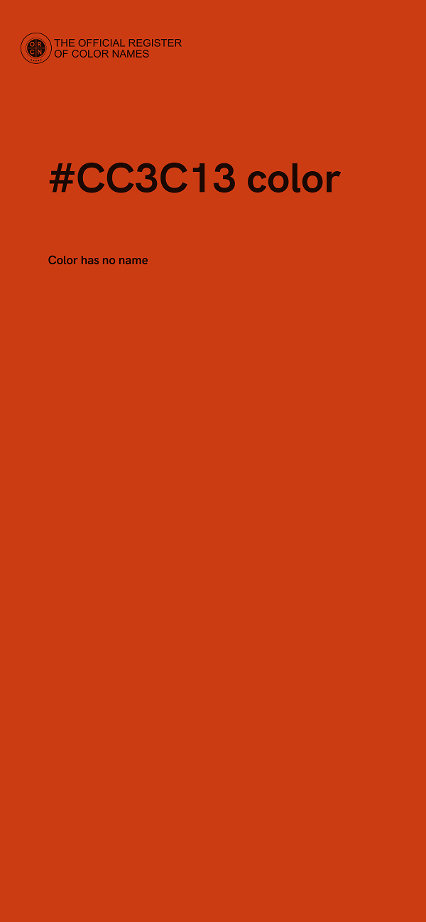 #CC3C13 color image