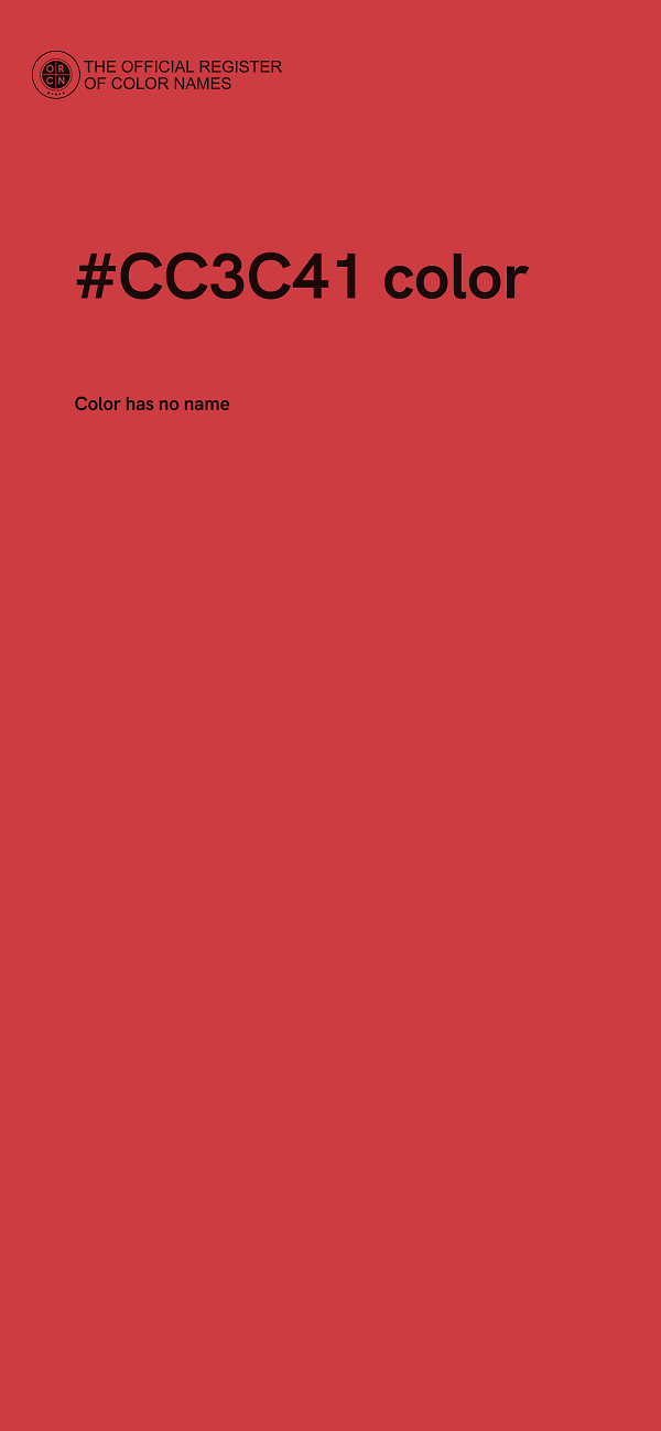 #CC3C41 color image