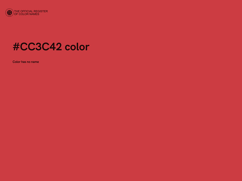 #CC3C42 color image