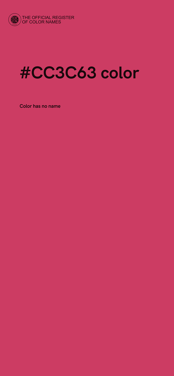 #CC3C63 color image