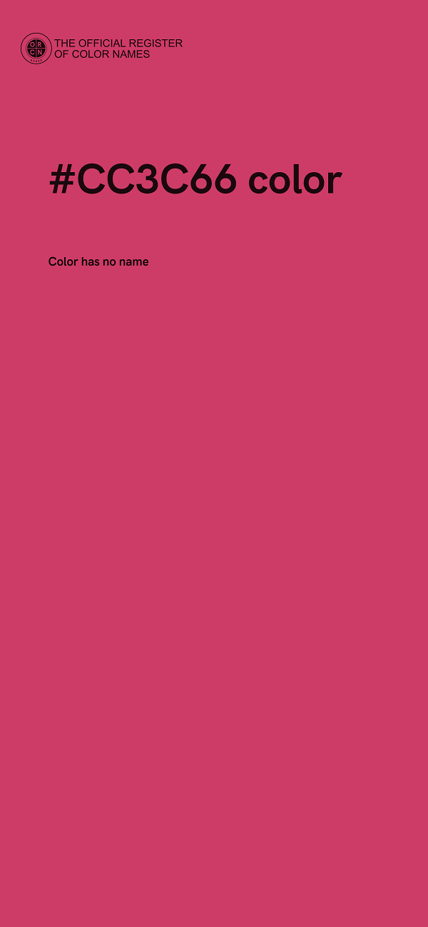 #CC3C66 color image