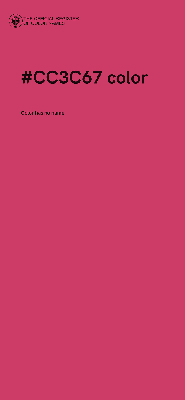 #CC3C67 color image