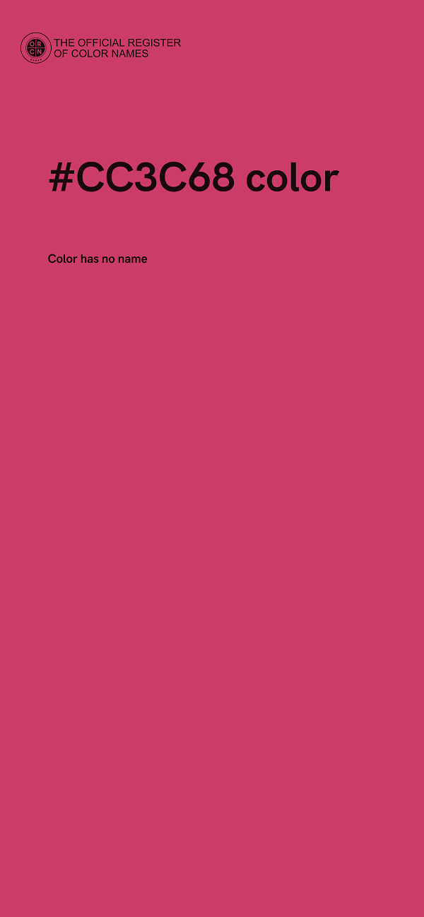#CC3C68 color image