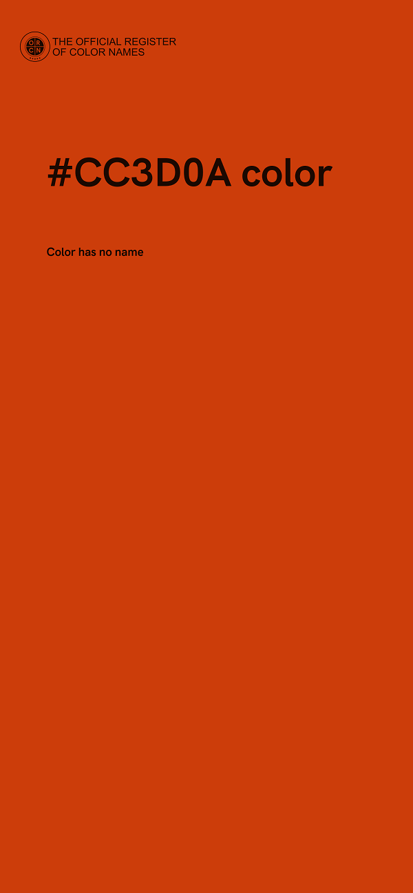 #CC3D0A color image
