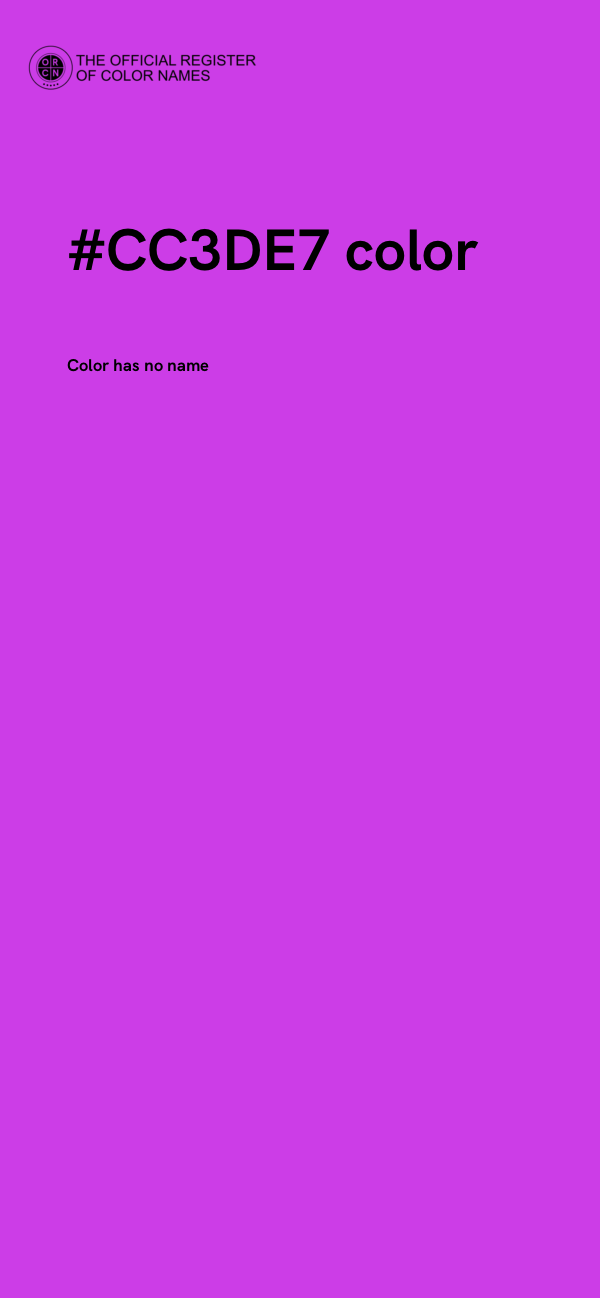 #CC3DE7 color image