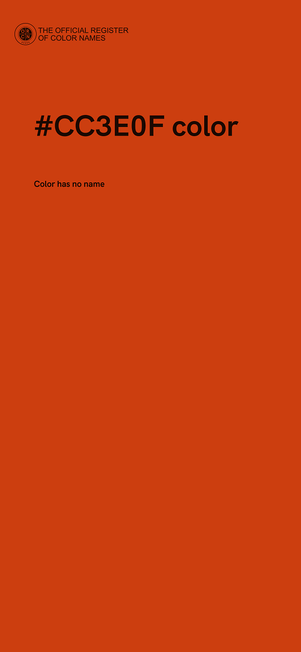 #CC3E0F color image