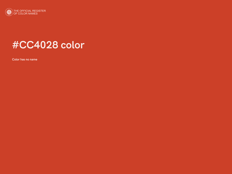 #CC4028 color image