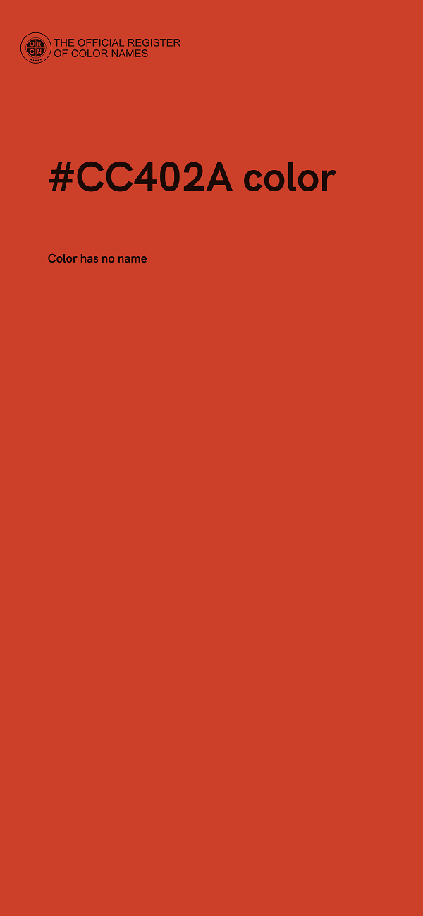 #CC402A color image