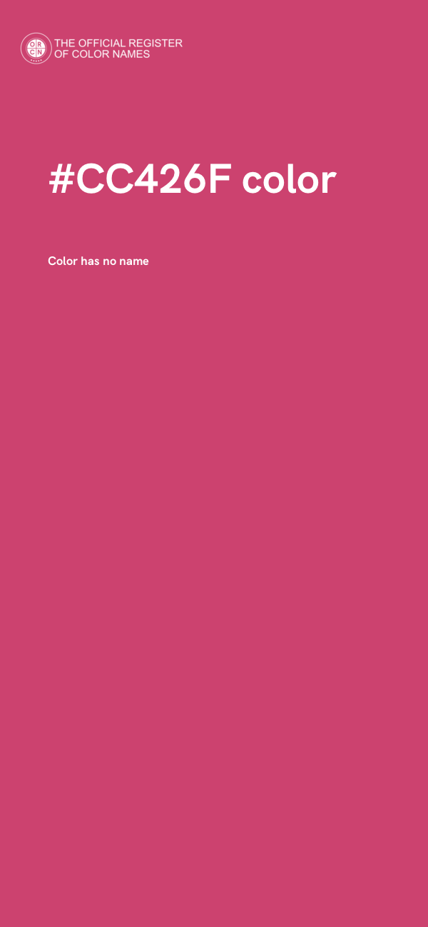 #CC426F color image