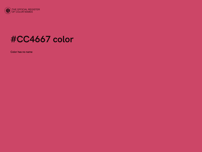 #CC4667 color image