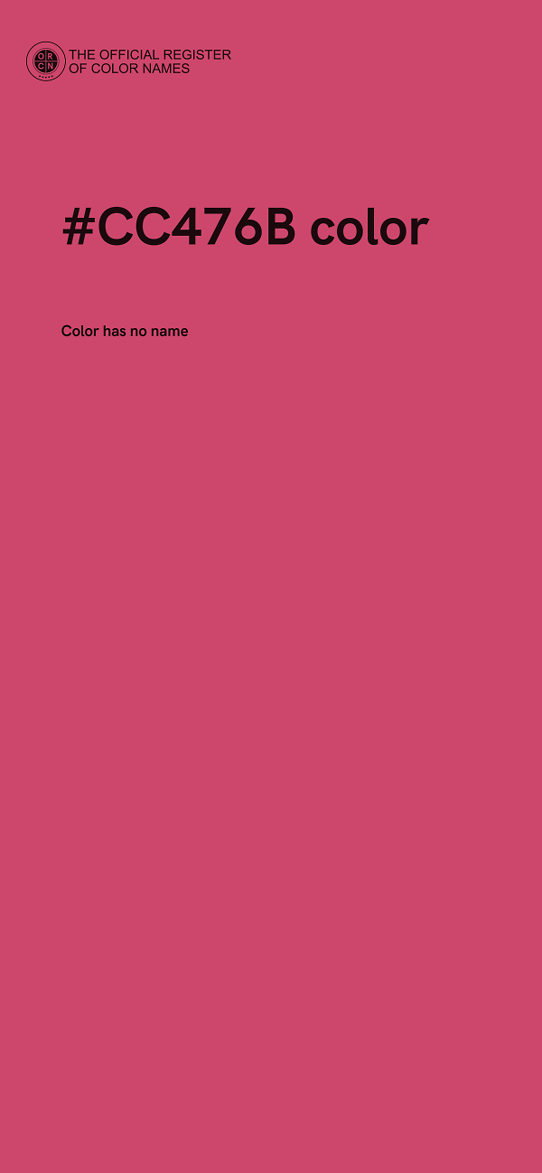 #CC476B color image