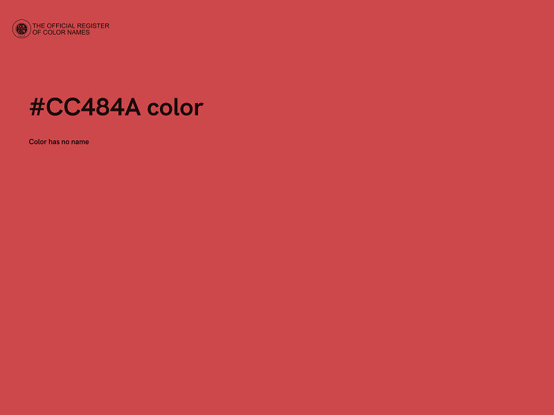 #CC484A color image