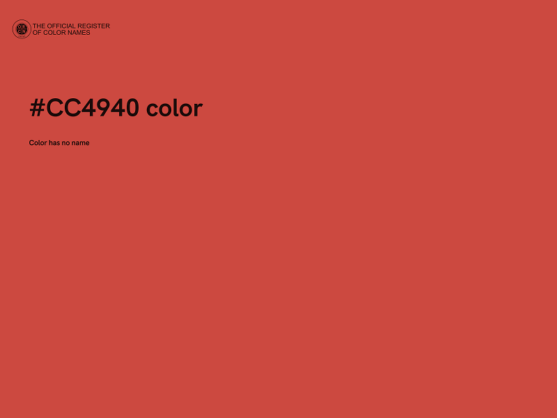 #CC4940 color image