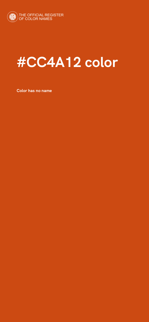 #CC4A12 color image