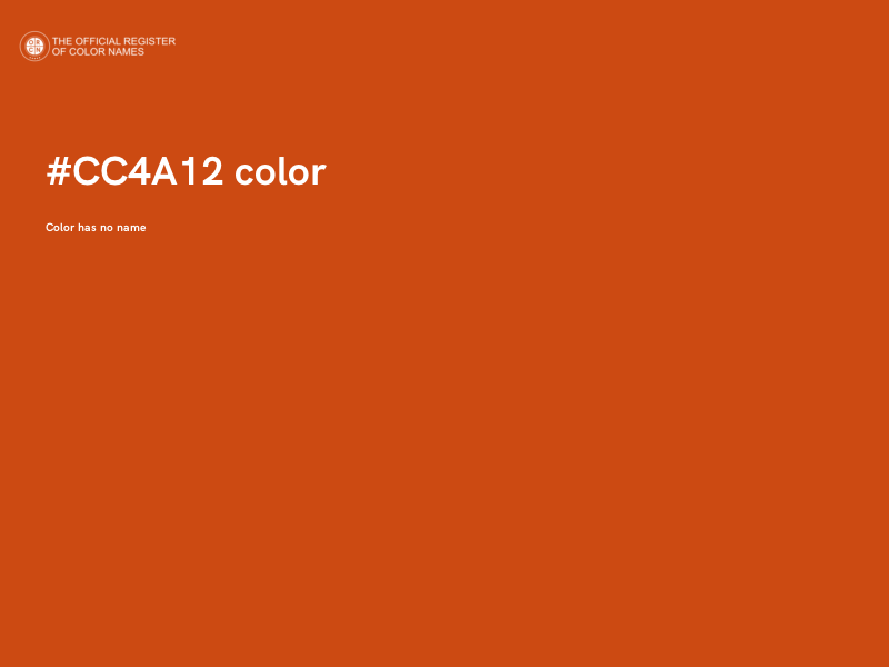 #CC4A12 color image