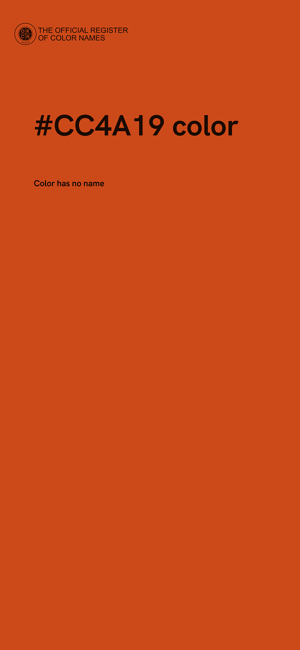 #CC4A19 color image