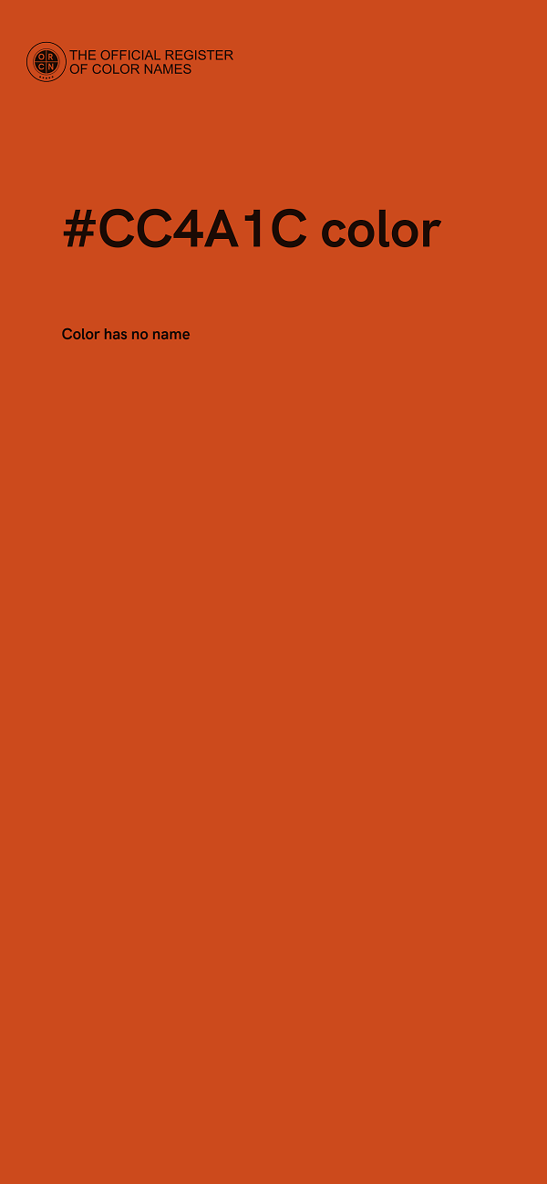 #CC4A1C color image