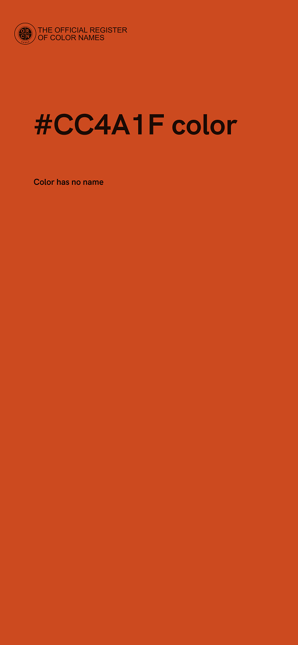 #CC4A1F color image