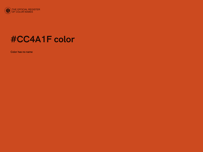 #CC4A1F color image