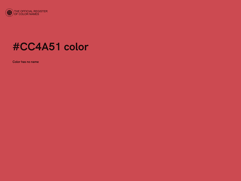 #CC4A51 color image