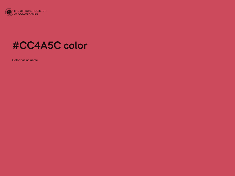 #CC4A5C color image