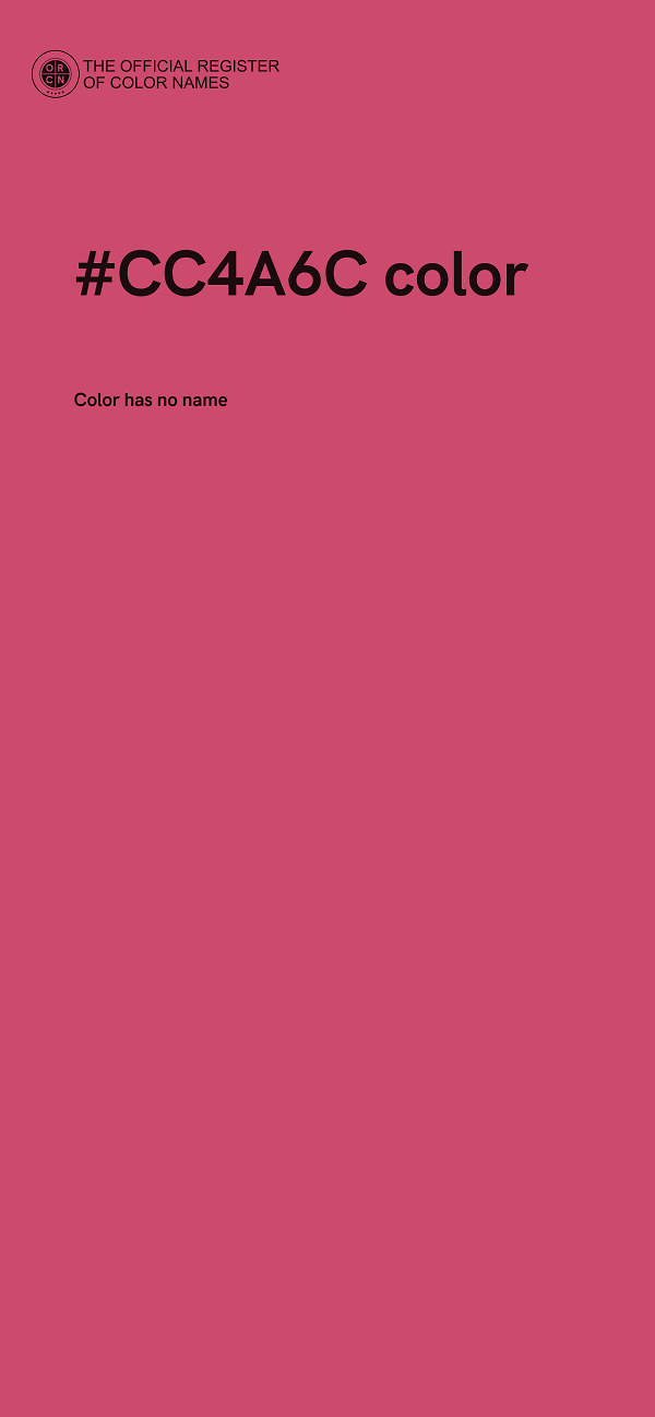 #CC4A6C color image