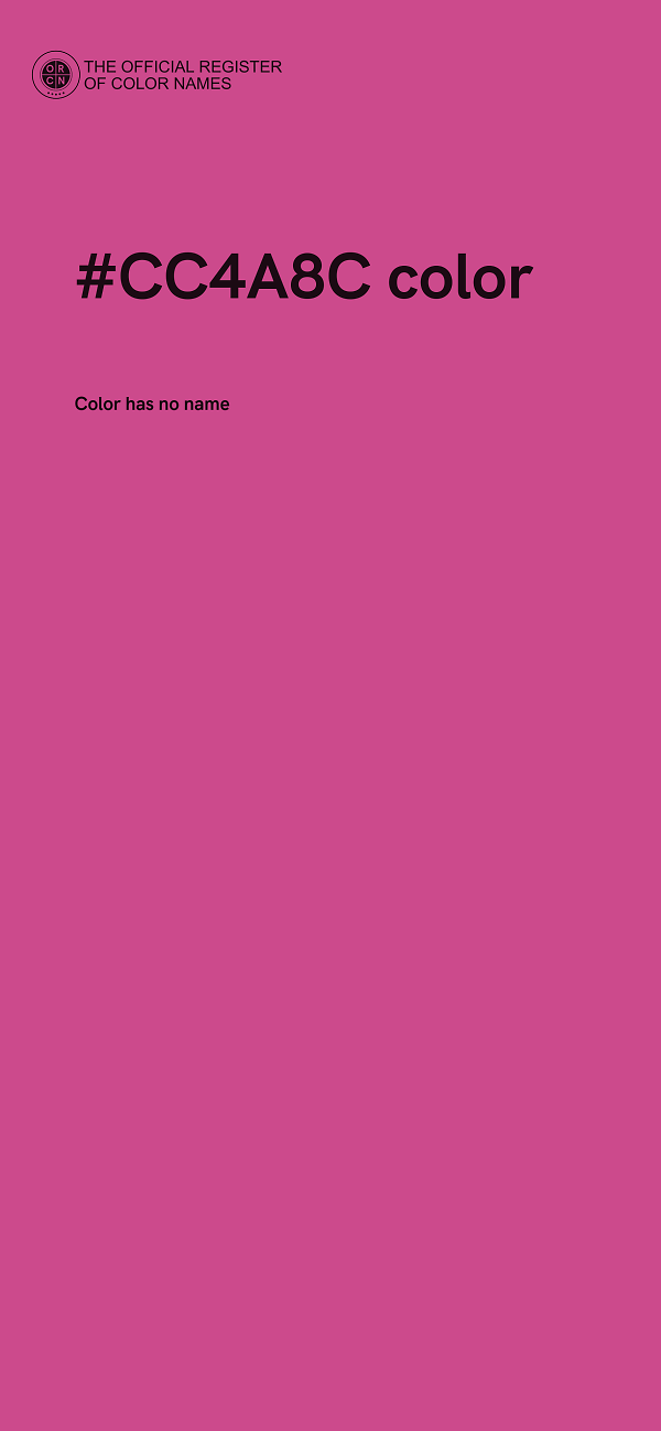 #CC4A8C color image