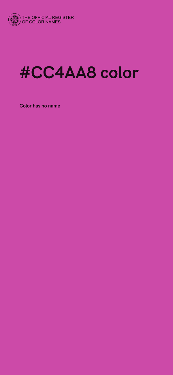 #CC4AA8 color image