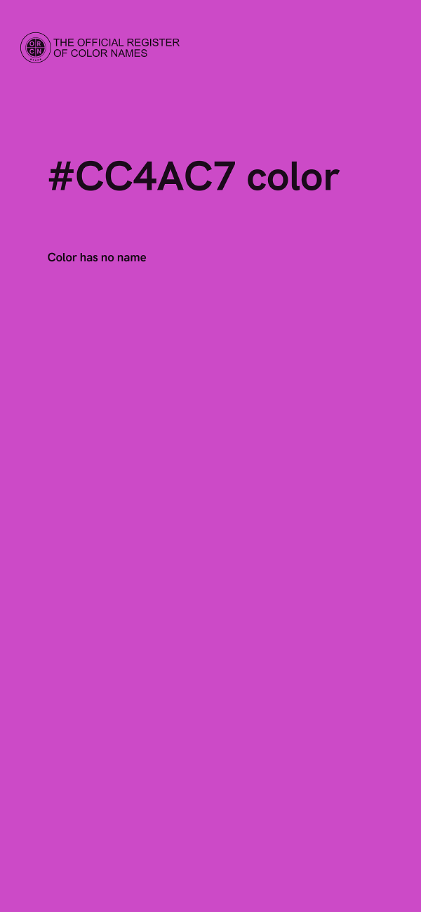 #CC4AC7 color image