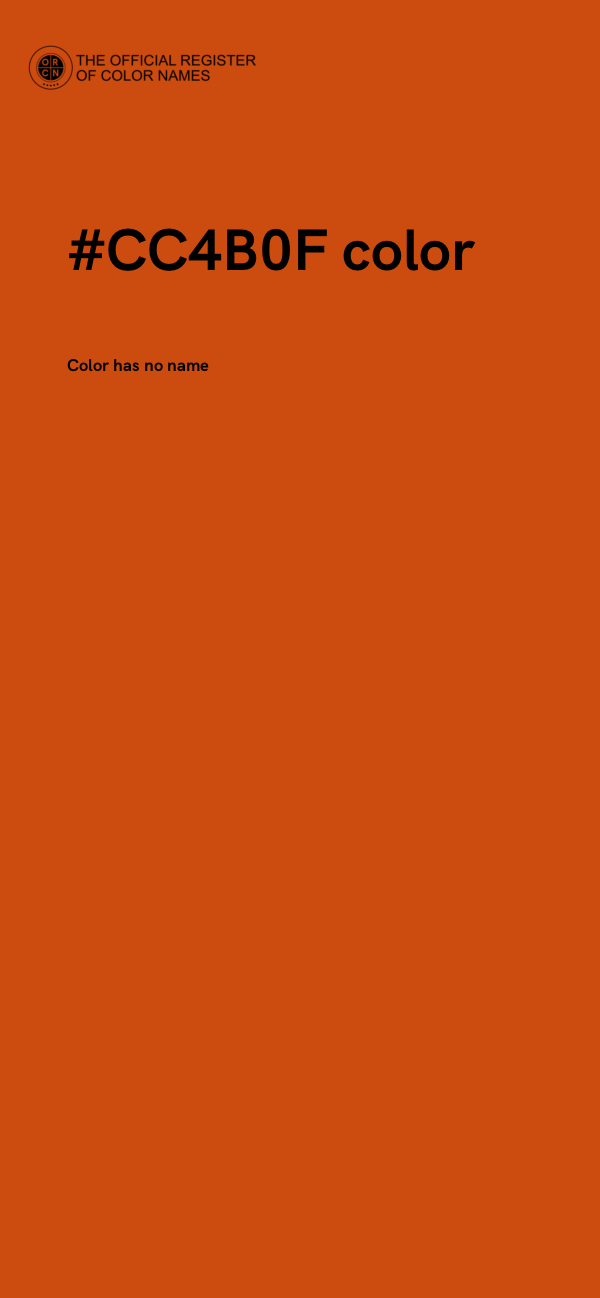 #CC4B0F color image