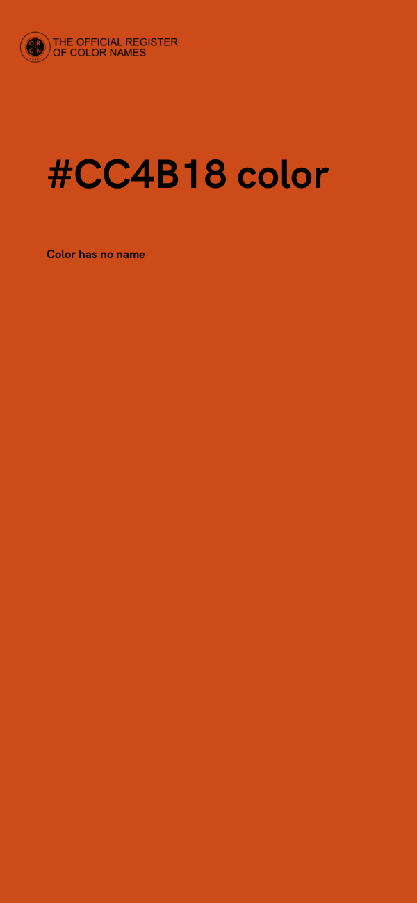 #CC4B18 color image