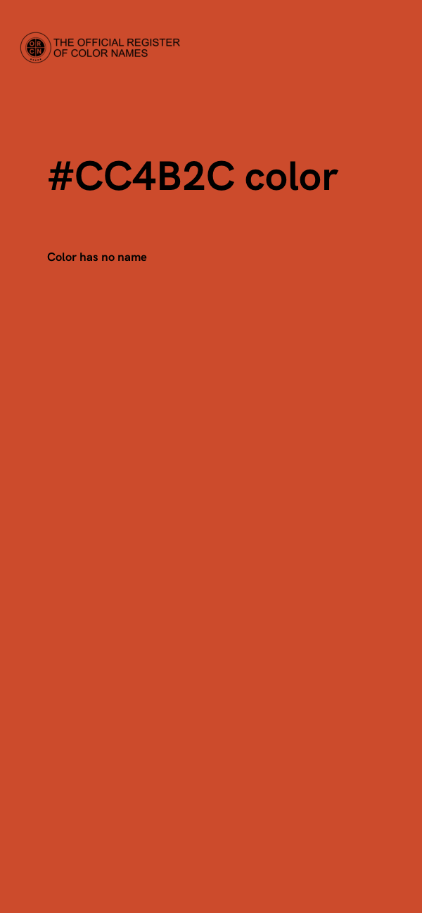 #CC4B2C color image