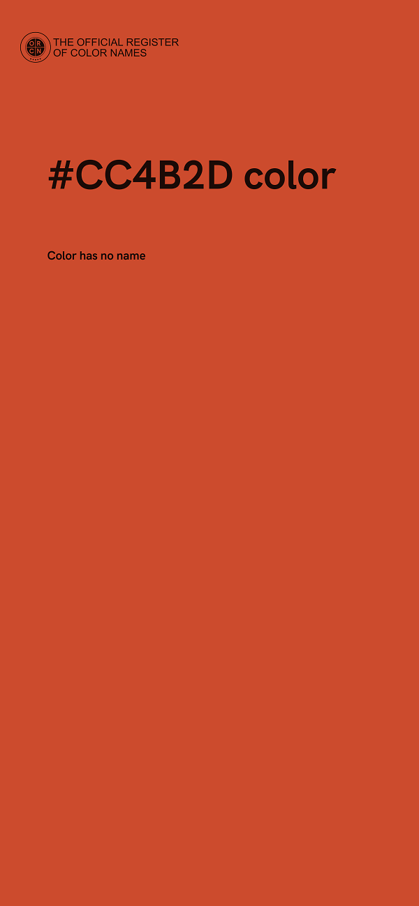 #CC4B2D color image