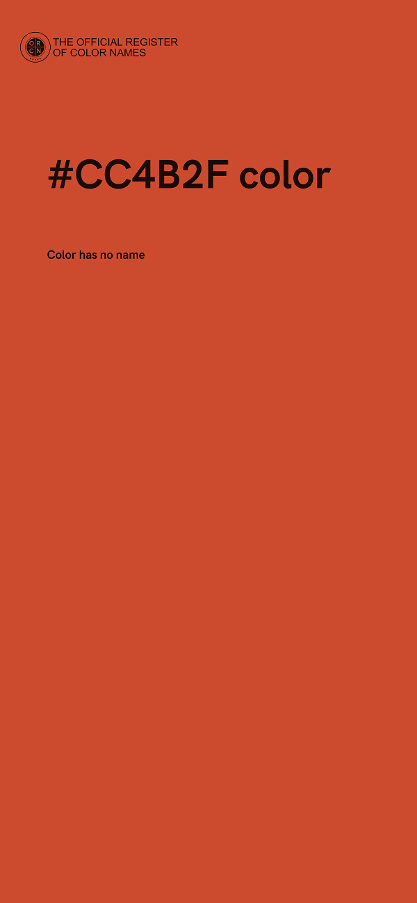 #CC4B2F color image