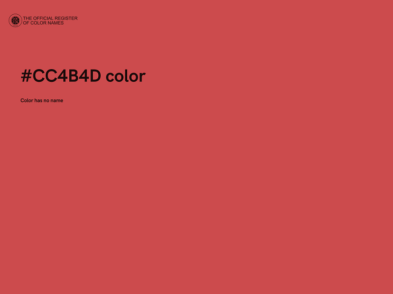 #CC4B4D color image