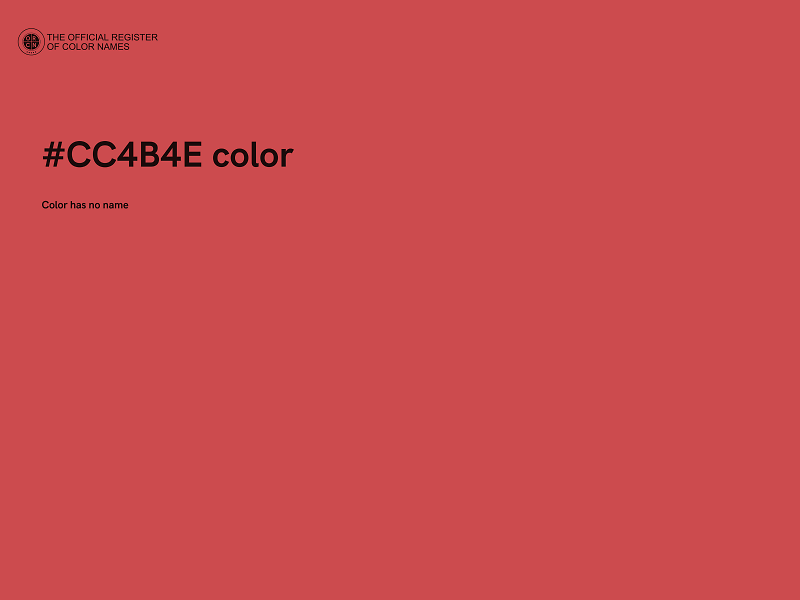 #CC4B4E color image