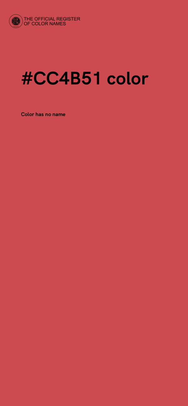 #CC4B51 color image
