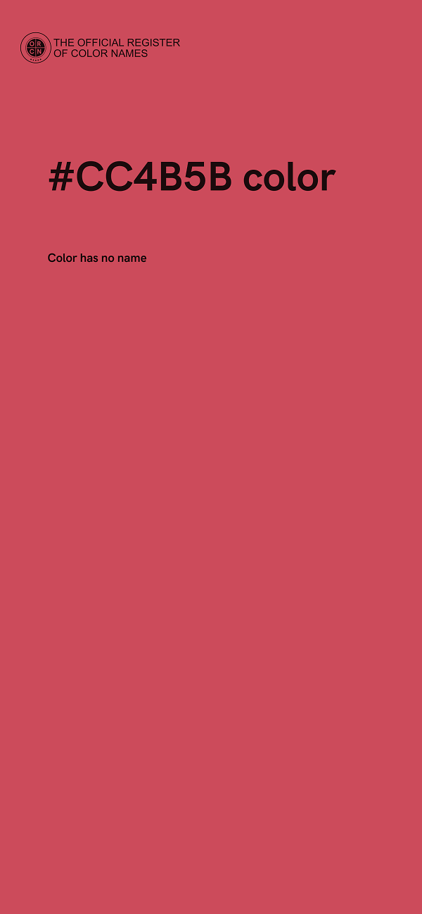 #CC4B5B color image