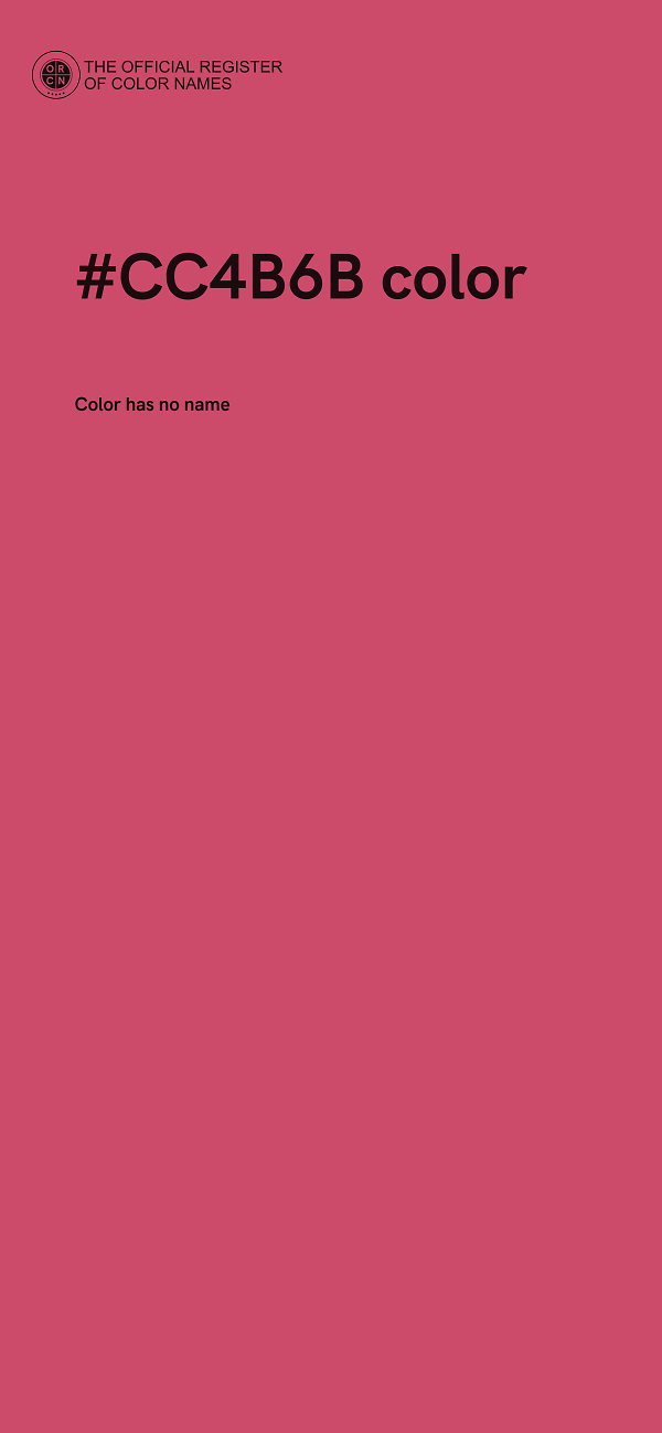 #CC4B6B color image