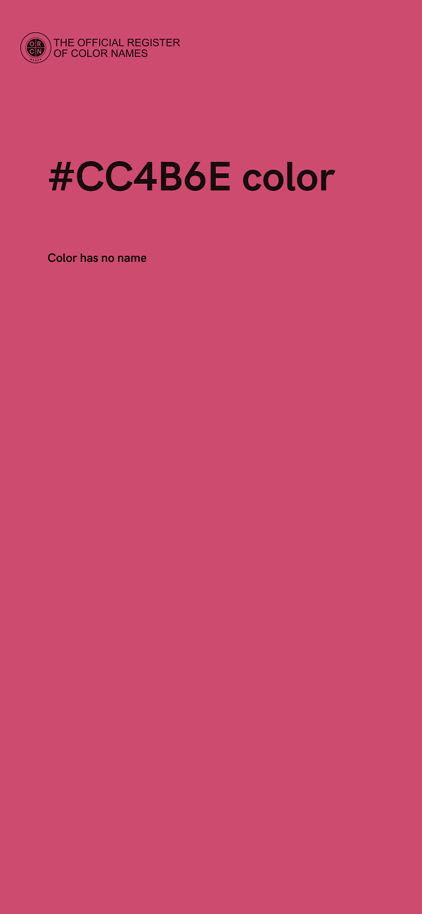 #CC4B6E color image