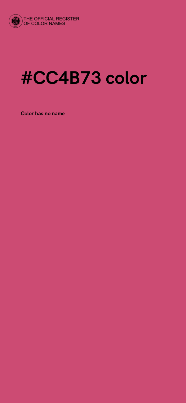 #CC4B73 color image
