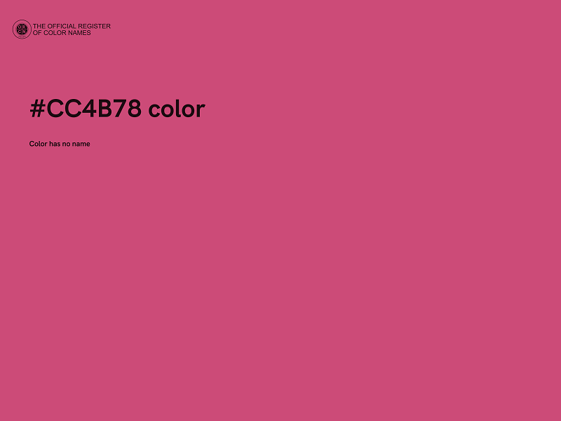 #CC4B78 color image