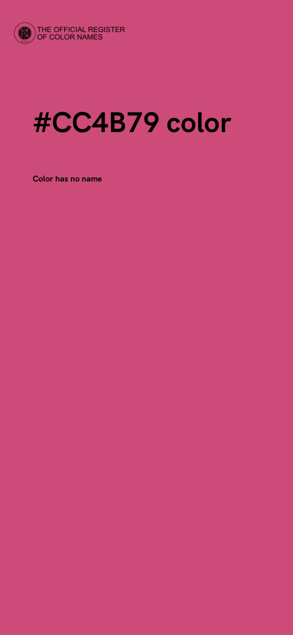 #CC4B79 color image