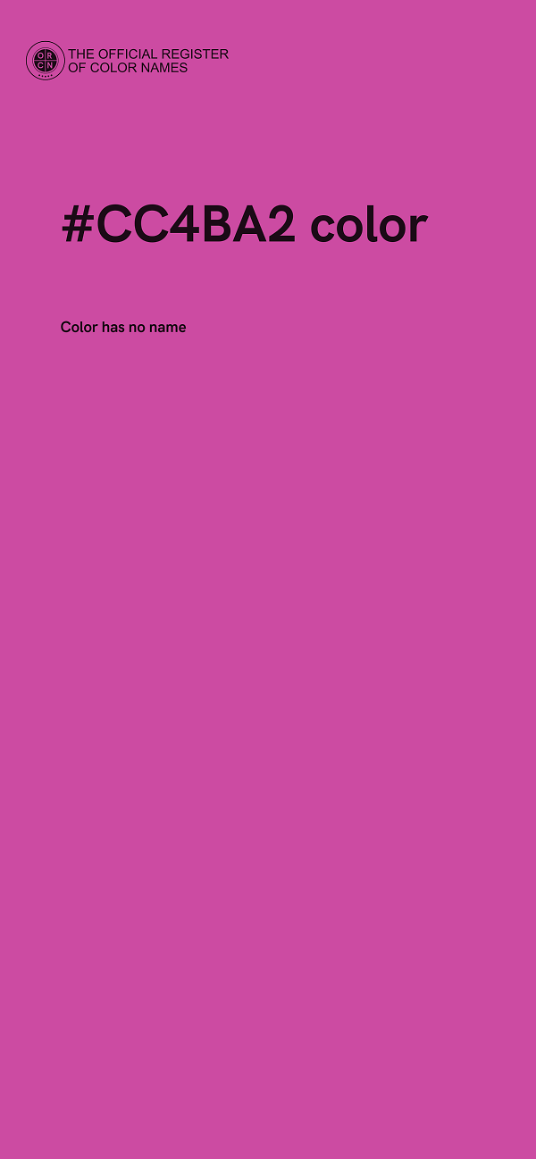 #CC4BA2 color image
