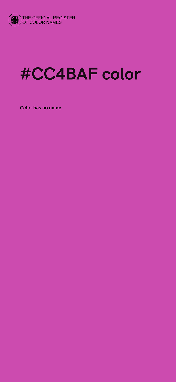 #CC4BAF color image