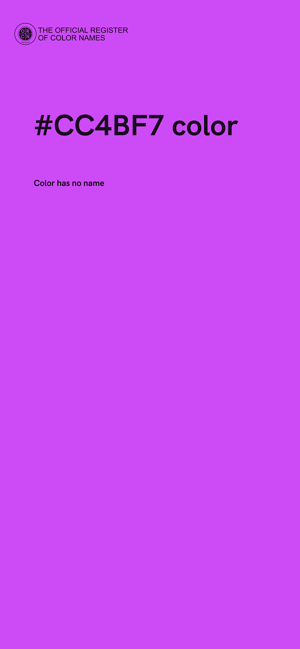#CC4BF7 color image