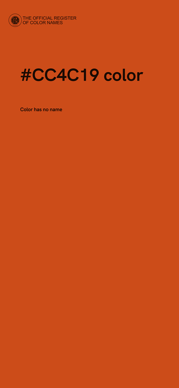 #CC4C19 color image