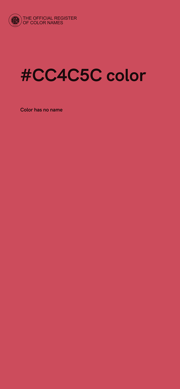 #CC4C5C color image